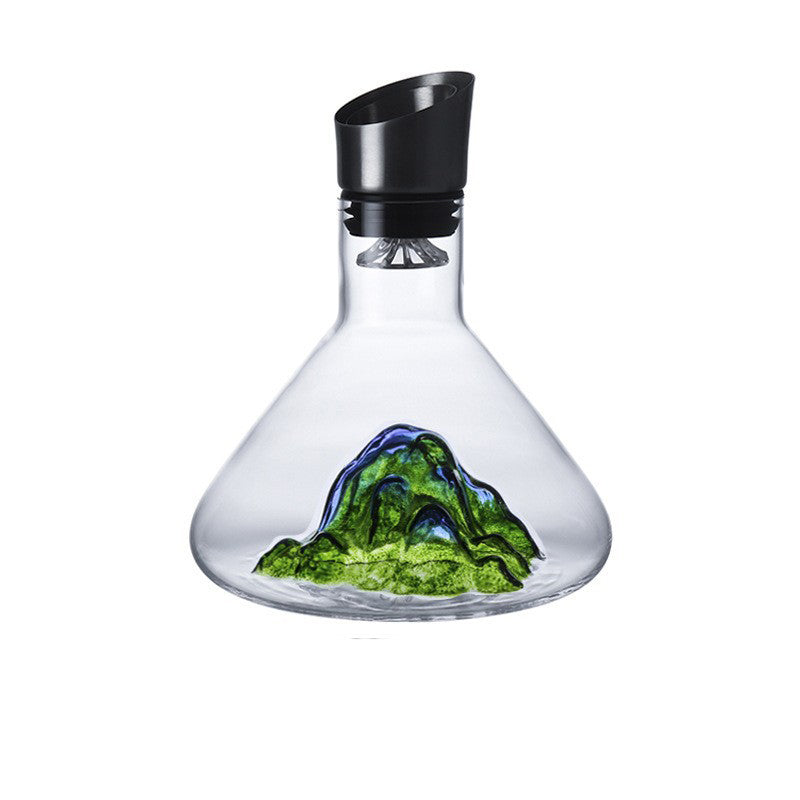 1.5L Gold Iceberg Whisky Wine Decanter Handmade Lead-free Crystal Wine Pourer Carafe Thickened Wine Dispenser Bar Accessories