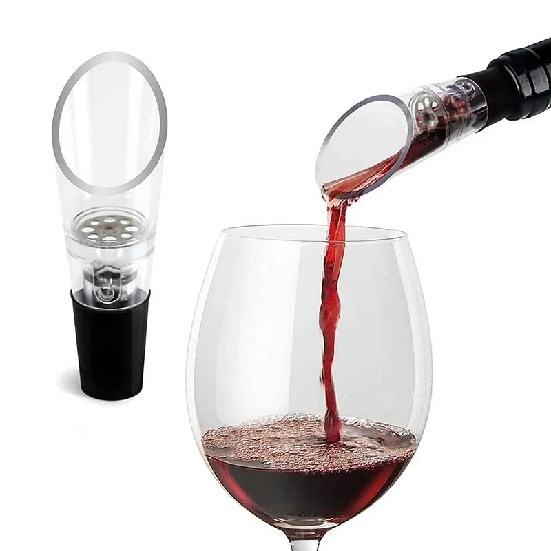 1Pc Cross Flowing Wine Aerator Pour Spout Decanter Aerator Quick Pouring Kitchen Barware