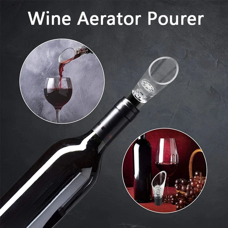 1Pc Cross Flowing Wine Aerator Pour Spout Decanter Aerator Quick Pouring Kitchen Barware