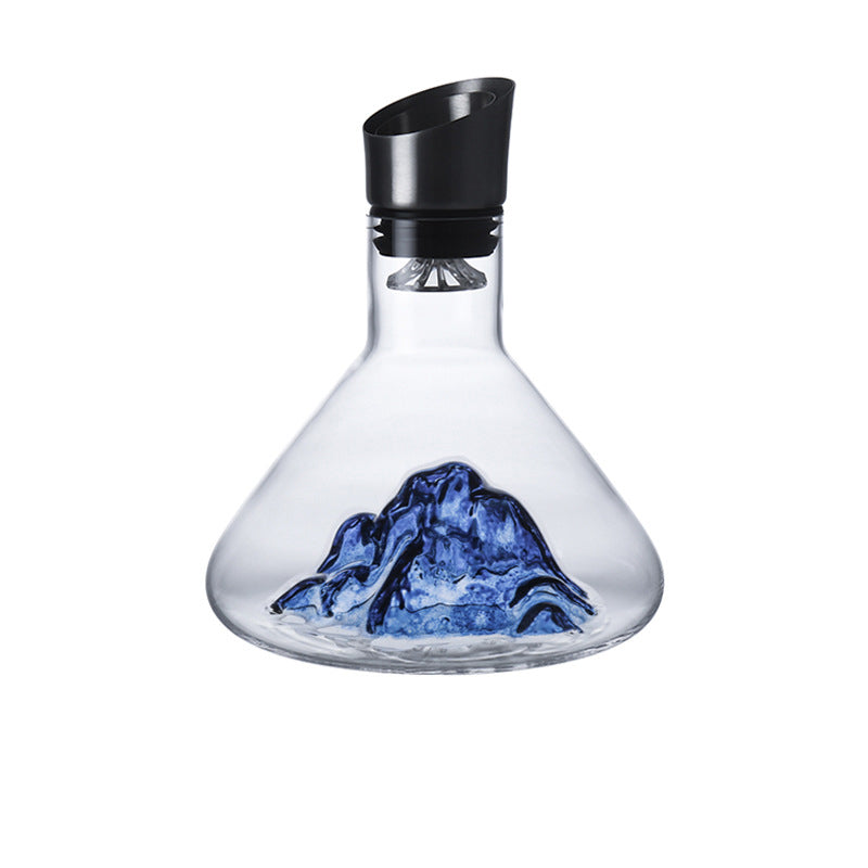 1.5L Gold Iceberg Whisky Wine Decanter Handmade Lead-free Crystal Wine Pourer Carafe Thickened Wine Dispenser Bar Accessories