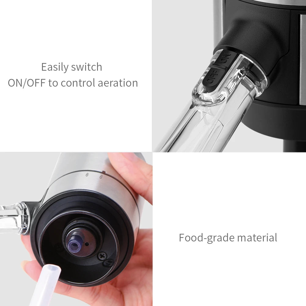 Electric Wine Aerator Dispenser, Bar Accessories, One-touch Automatic Wine Decanter Pourer, Wine Aeration for Party
