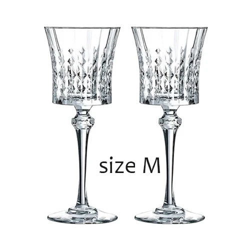 European crystal glass bar banquet home kitchen grape port wine French goblet whisky sparkling champagne bar pub bourbon