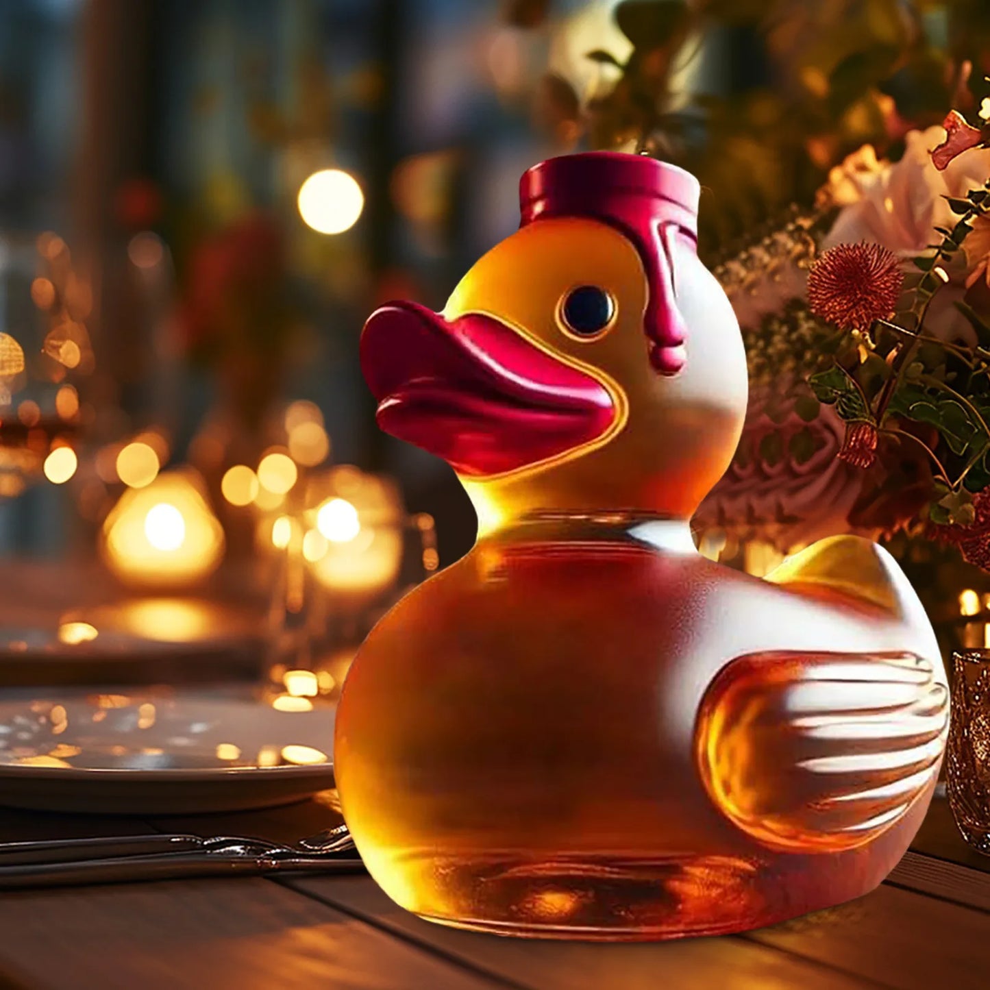 Interesting Wine Duck Shaped Bottle Unique Wine Glass Set Gift For Men Dad Interesting Bar Decoration Gift For Wine Enthusiasts
