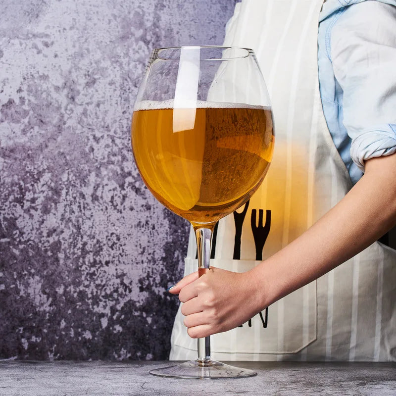 Giant Wine Glass and Beer Mug Combo Extra Large for Whiskey, Parties, Birthdays, Weddings ,Chrismas