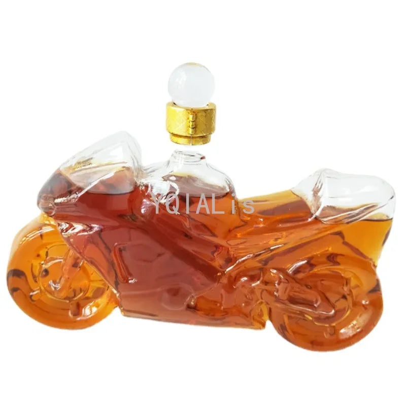 Creative 750ml Motorcycle Wine Bottle Whiskey Vodka Brandy Shochu Sealed Separator Decoration Decanter
