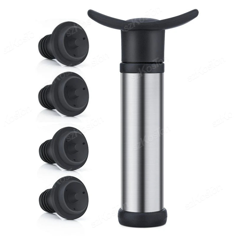 Vacuum Wine Stopper & Pump – Keep Wine Fresh, Leakproof Seal, Bar Accessory