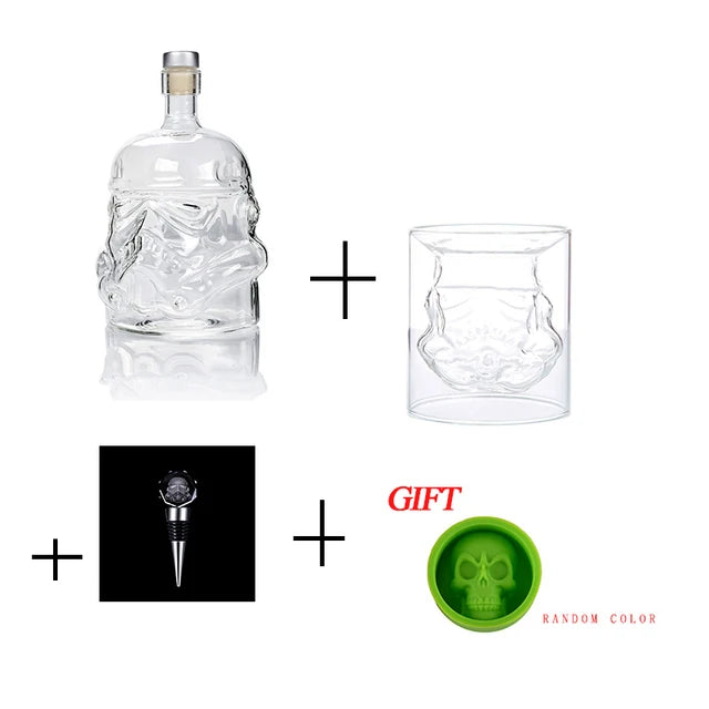650ml creative Storm Trooper Whiskey Decanter Crystal Glass Wine Decanter Bottle Magic Aerator Wine Glasses Accessories