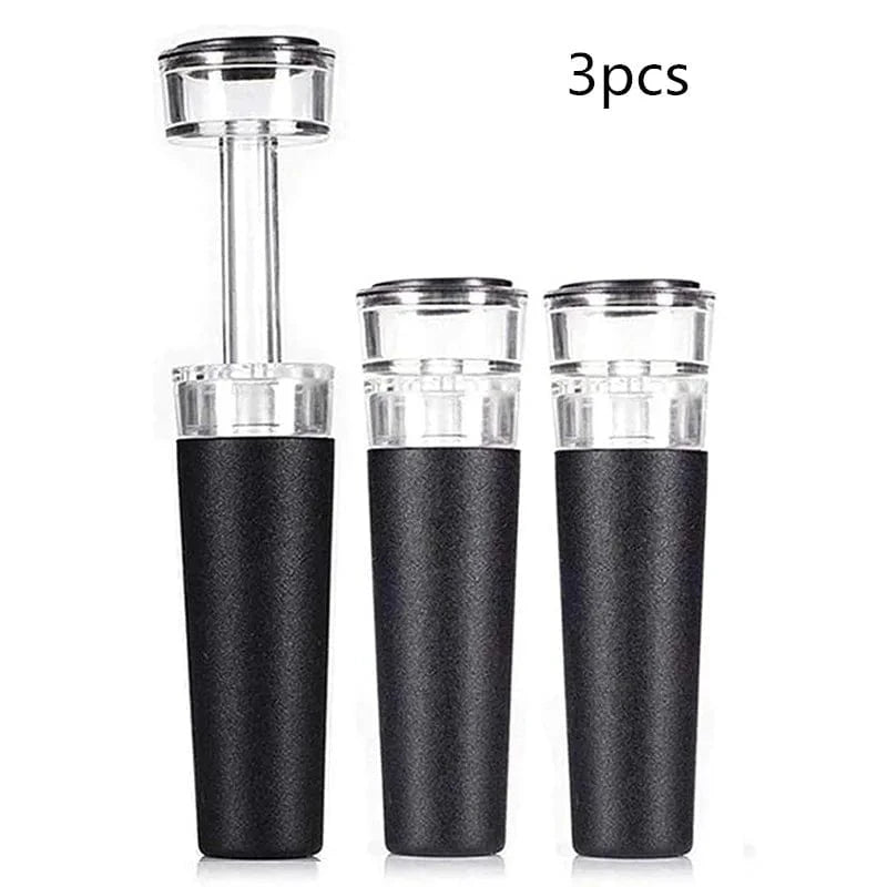 Vacuum Wine Bottle Stopper, Reusable Wine Bottle Stoppers, Built-in Vacuum Pump, Leakproof Wine Bottle Sealer, Silicone Caps