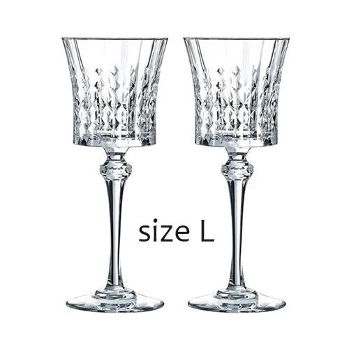 European crystal glass bar banquet home kitchen grape port wine French goblet whisky sparkling champagne bar pub bourbon