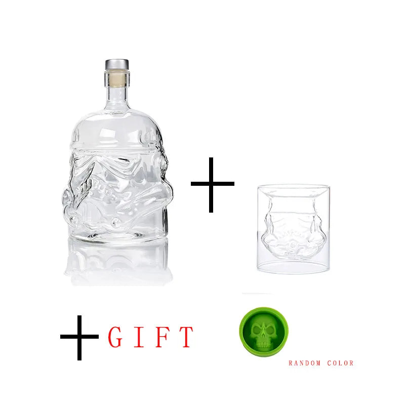 650ml creative Storm Trooper Whiskey Decanter Crystal Glass Wine Decanter Bottle Magic Aerator Wine Glasses Accessories