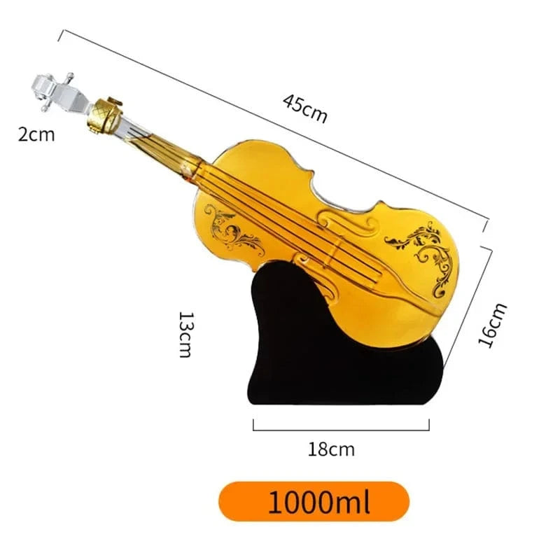 High Boron Silicon Glass Wine Bottle Violin and Guitar Decanter Red Wine Set Thickened Transparent Craft Decanter Bottle Decoration