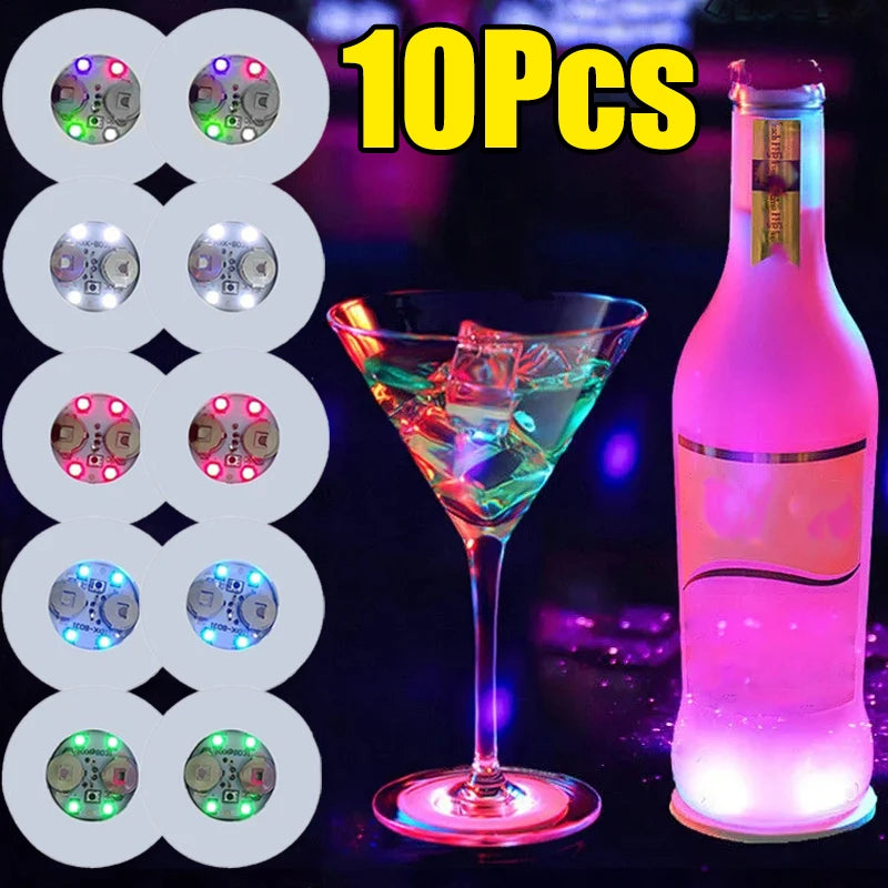 LED Flashing Coaster Drink Pads