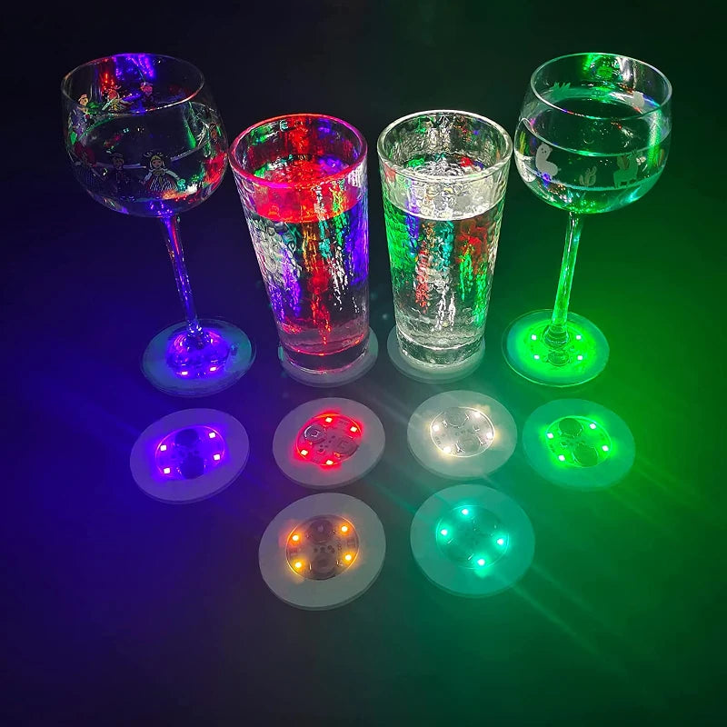 LED Flashing Coaster Drink Pads