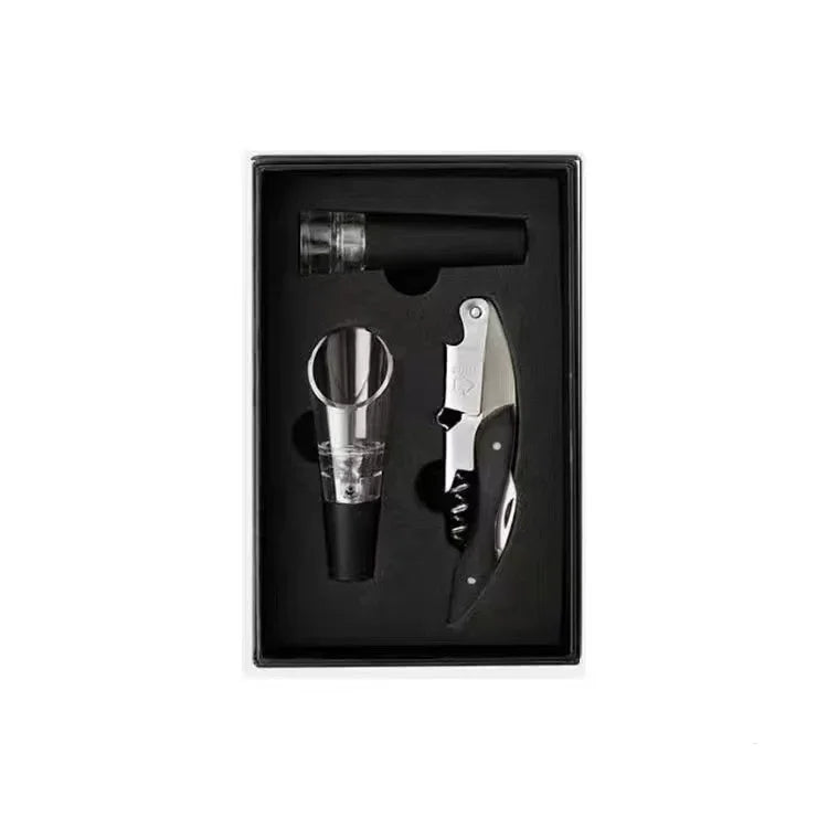 Wood Handle Corkscrew Professional Wine Opener Gift Set Portable Screw Corkscrew Beer Cap Bottle Opener Kitchen Bar Tool