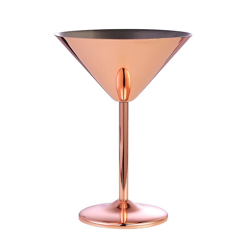 304 Stainless Steel Cocktail Glass, Red Wine Cup, Flute Champagne Cup, Metal Cup, Bar Martini Cup