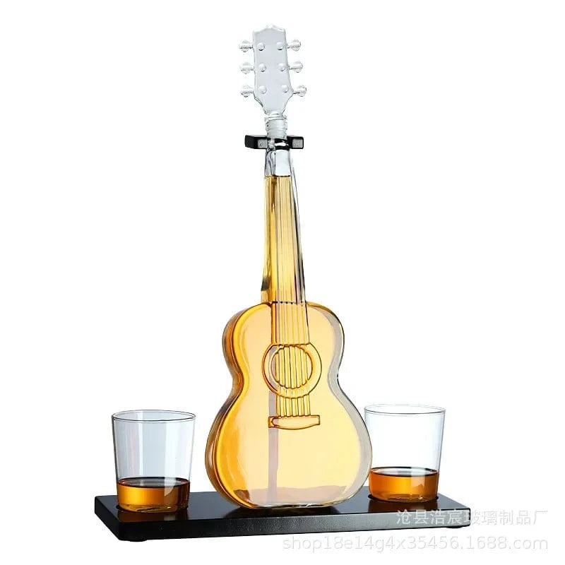 High Boron Silicon Glass Wine Bottle Violin and Guitar Decanter Red Wine Set Thickened Transparent Craft Decanter Bottle Decoration