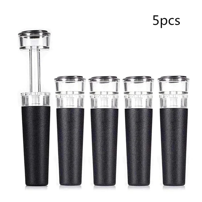Vacuum Wine Bottle Stopper, Reusable Wine Bottle Stoppers, Built-in Vacuum Pump, Leakproof Wine Bottle Sealer, Silicone Caps