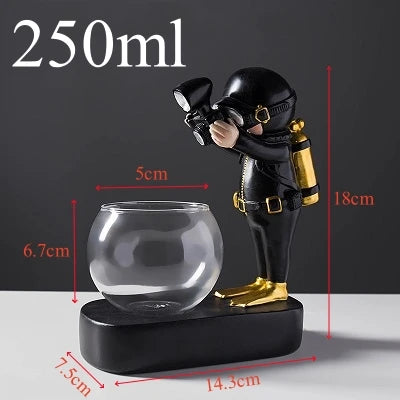 250ml Creative Astronaut Glasses Personalized Juice Beer Mixed Cup Luminous Mixed Wine Cup Special Drink Glass
