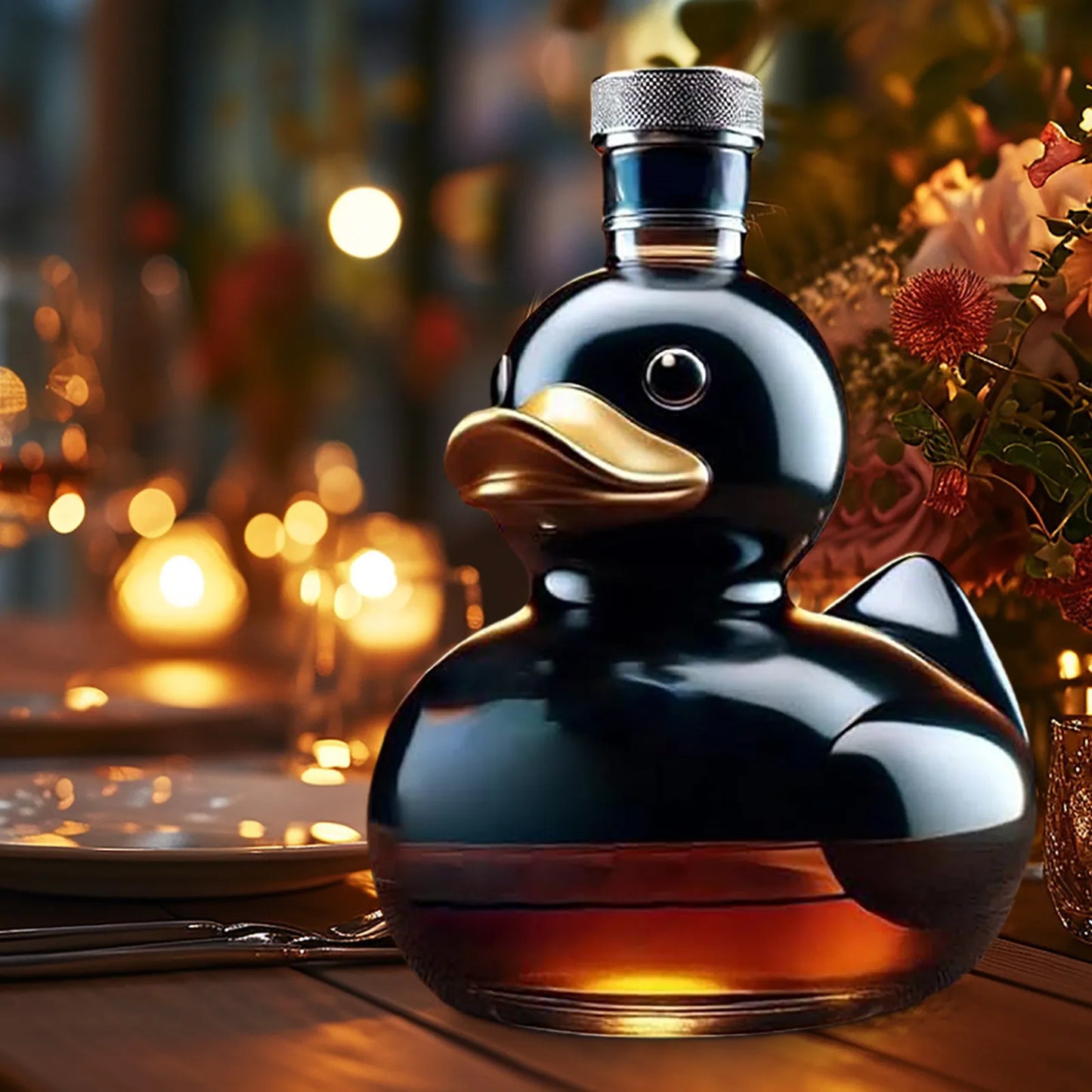 Interesting Wine Duck Shaped Bottle Unique Wine Glass Set Gift For Men Dad Interesting Bar Decoration Gift For Wine Enthusiasts