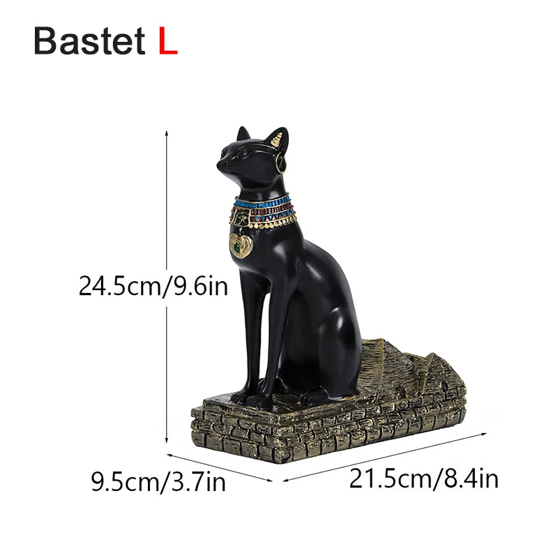 Egypt Anubis Wine Rack, Bastet God Cat Wine Bottle Rack, Resin Arts And Crafts, Bar Ornament Decoration