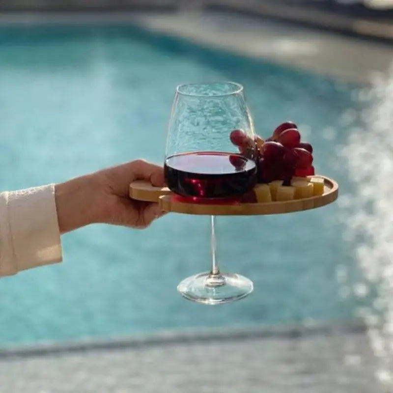 Wooden Wine & Cheese Appetizer Plates