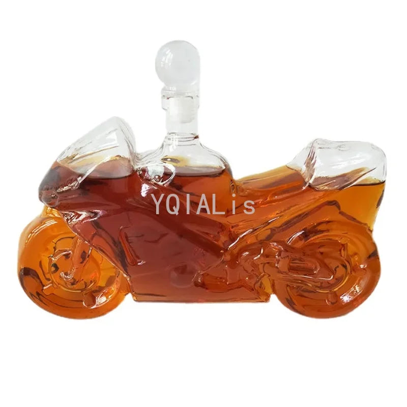 Creative 750ml Motorcycle Wine Bottle Whiskey Vodka Brandy Shochu Sealed Separator Decoration Decanter