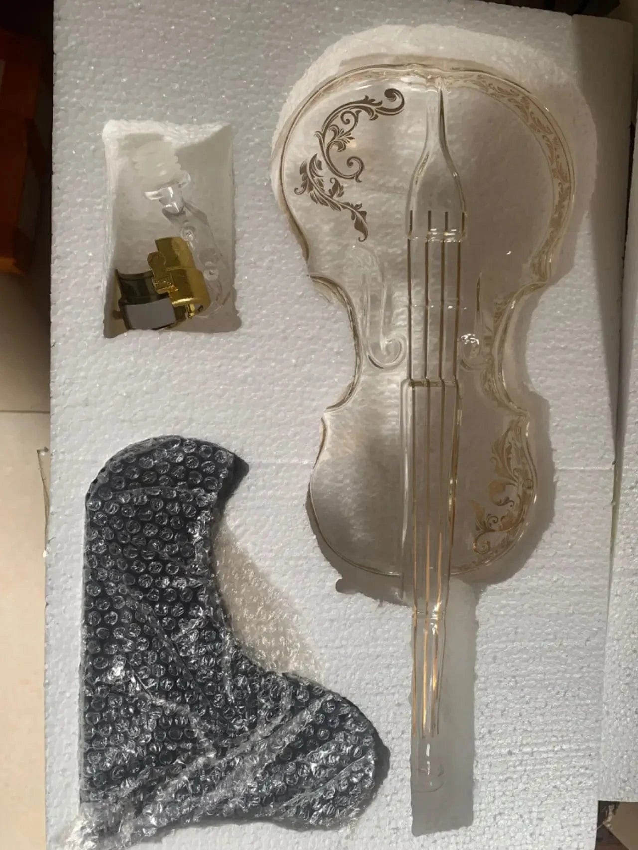 High Boron Silicon Glass Wine Bottle Violin and Guitar Decanter Red Wine Set Thickened Transparent Craft Decanter Bottle Decoration