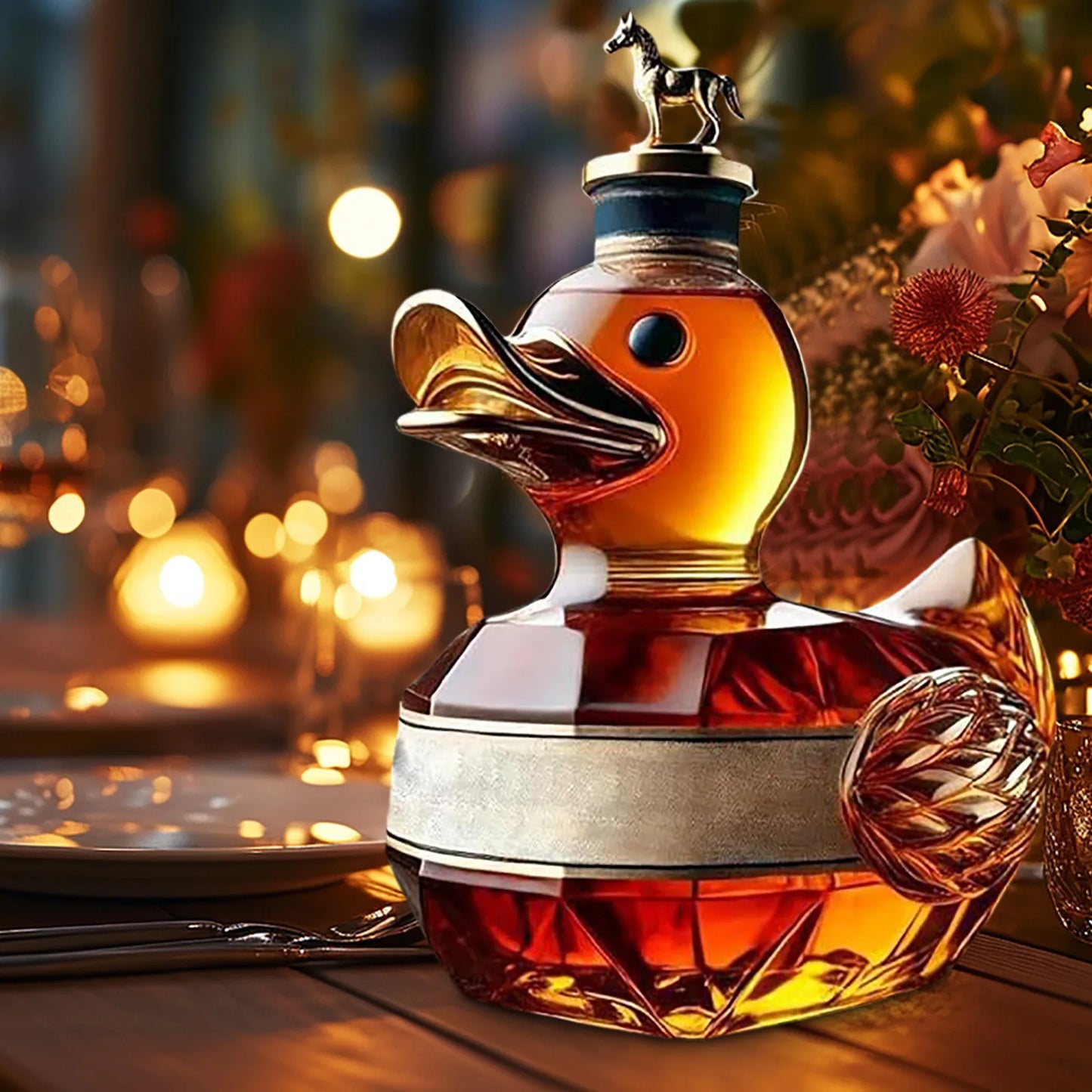 Interesting Wine Duck Shaped Bottle Unique Wine Glass Set Gift For Men Dad Interesting Bar Decoration Gift For Wine Enthusiasts