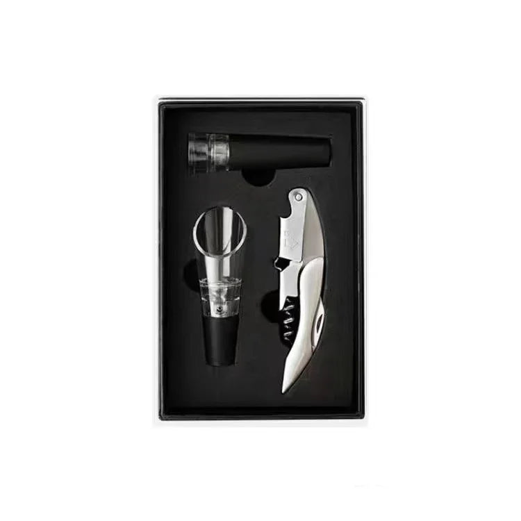 Wood Handle Corkscrew Professional Wine Opener Gift Set Portable Screw Corkscrew Beer Cap Bottle Opener Kitchen Bar Tool