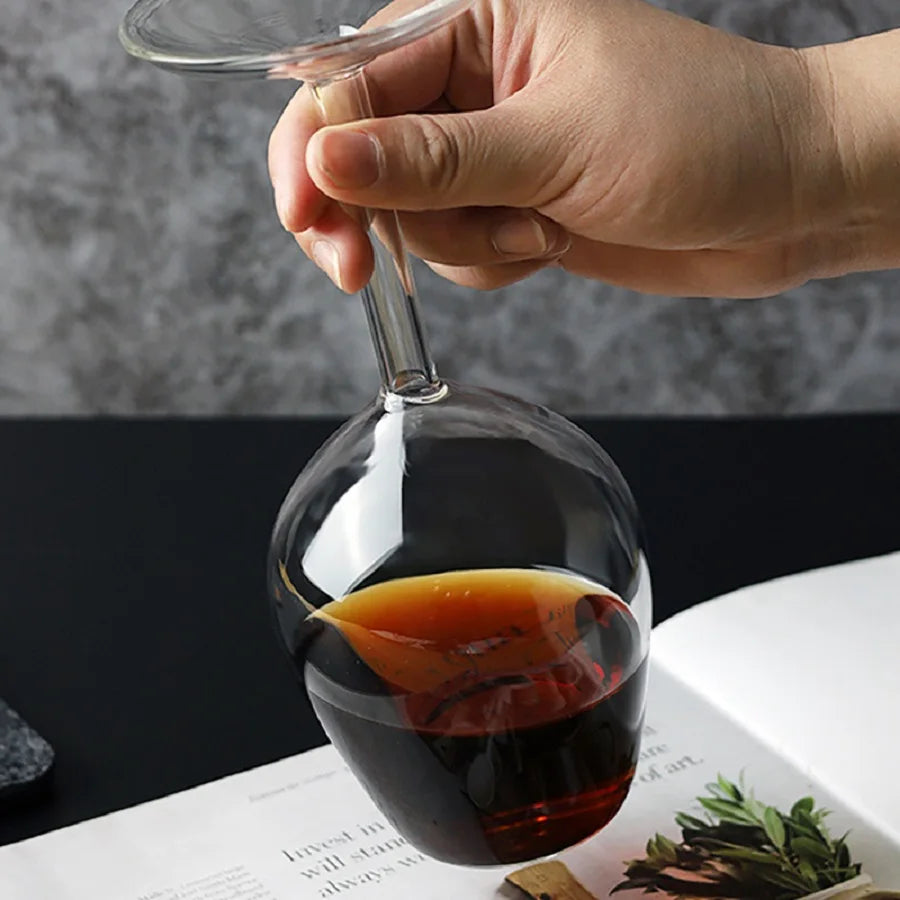 1pc, 13.5oz Upside Down Wine Glass For Scotch, Whisky,Cocktail,Cognac,Vodka,Gin,Tequila - Perfect For Bar,Club,And Home Use