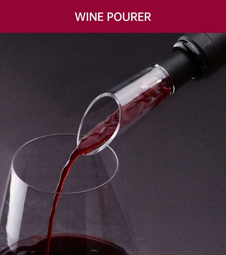 Electric Wine Bottle Opener Set Automatic Corkscrew Kit With Aerator,Foil Cutter Battery Operated Corkscrew for Wine Lovers Gift