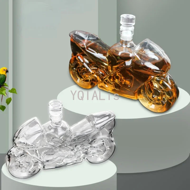 Creative 750ml Motorcycle Wine Bottle Whiskey Vodka Brandy Shochu Sealed Separator Decoration Decanter