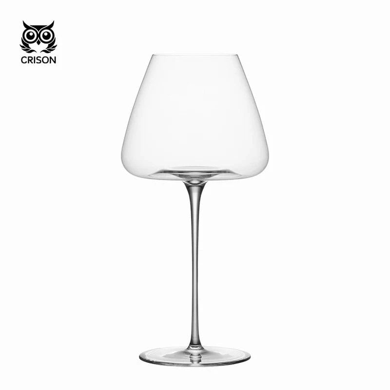 CRISON Handmade Crystal Red Wine Glass for Riesling Burgundy - Premium Quality Home Wine Glass