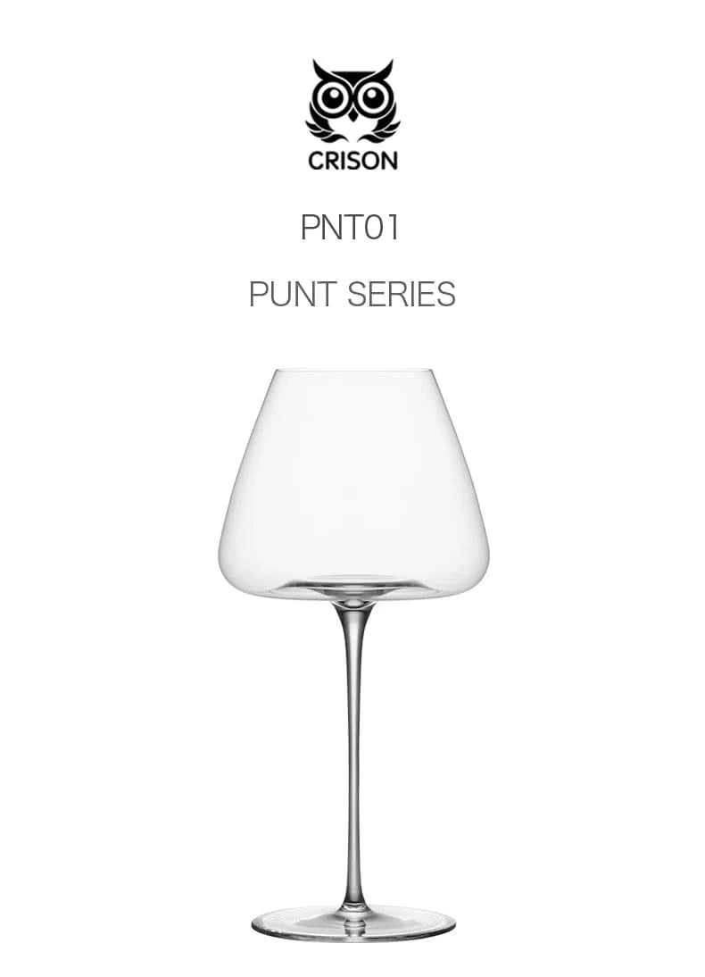 CRISON Handmade Crystal Red Wine Glass for Riesling Burgundy - Premium Quality Home Wine Glass