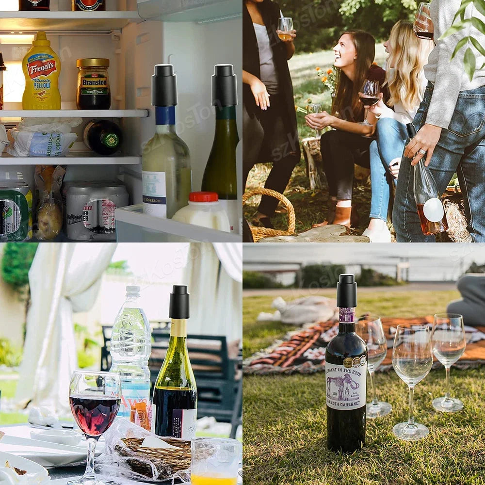 Vacuum Wine Stopper & Pump – Keep Wine Fresh, Leakproof Seal, Bar Accessory