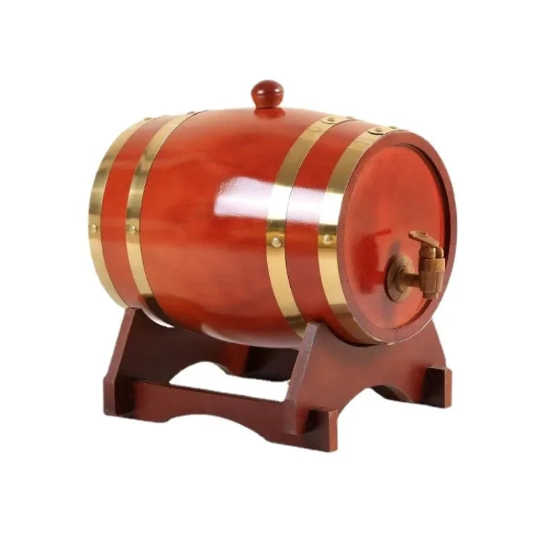 Antique Oak Barrel Household Wooden Red Wine Barrel Inner Tank Wine Barrel Barbecue Draft Beer Barrel Wine Storage Wooden Barrel