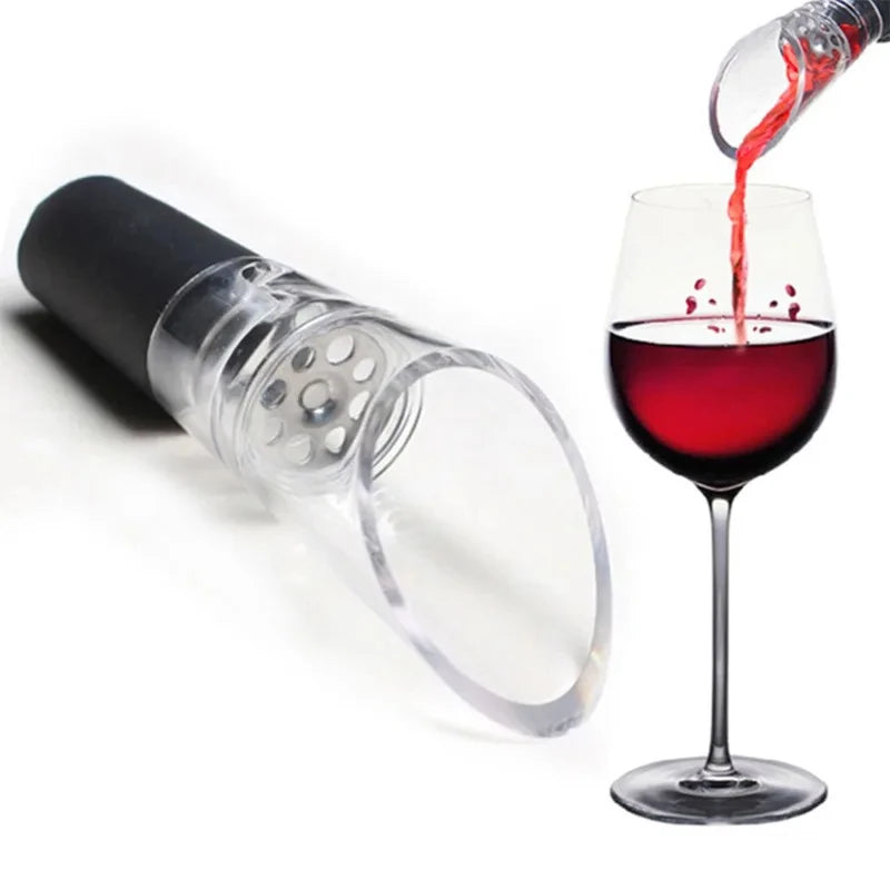 1Pc Cross Flowing Wine Aerator Pour Spout Decanter Aerator Quick Pouring Kitchen Barware