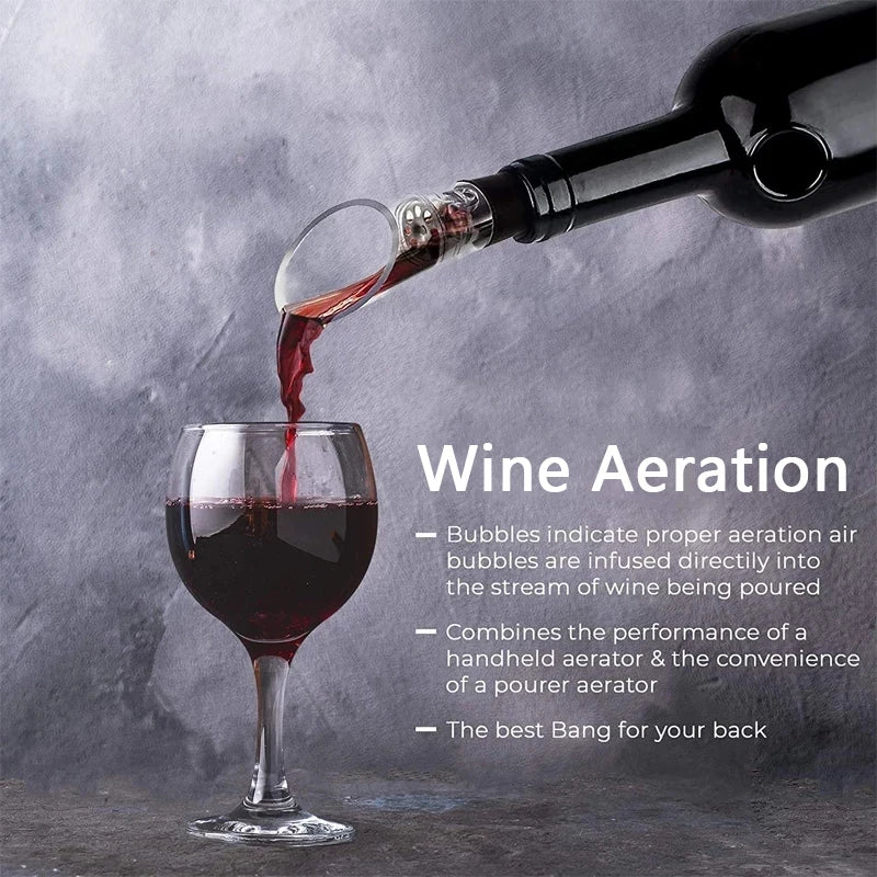 1Pc Cross Flowing Wine Aerator Pour Spout Decanter Aerator Quick Pouring Kitchen Barware