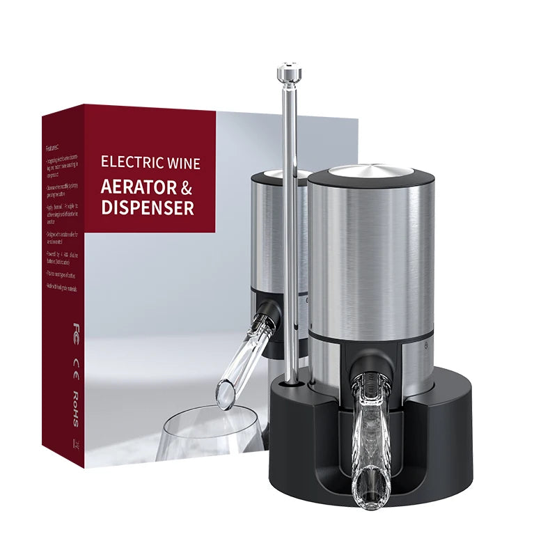 Electric Wine Aerator Dispenser, Bar Accessories, One-touch Automatic Wine Decanter Pourer, Wine Aeration for Party