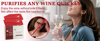 18 pieces of wine purifier, wine sulfite filter, remove sulfites and histamine, eliminate dizziness headache, prevent wine allergies