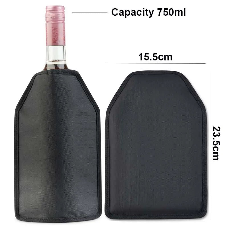 750ml Reusable Solid Gel Wine Cooler Sleeve for Bottle, High Quality, Insulated Wine Bottle Cooler, Cover Chilling Sleeve for Party