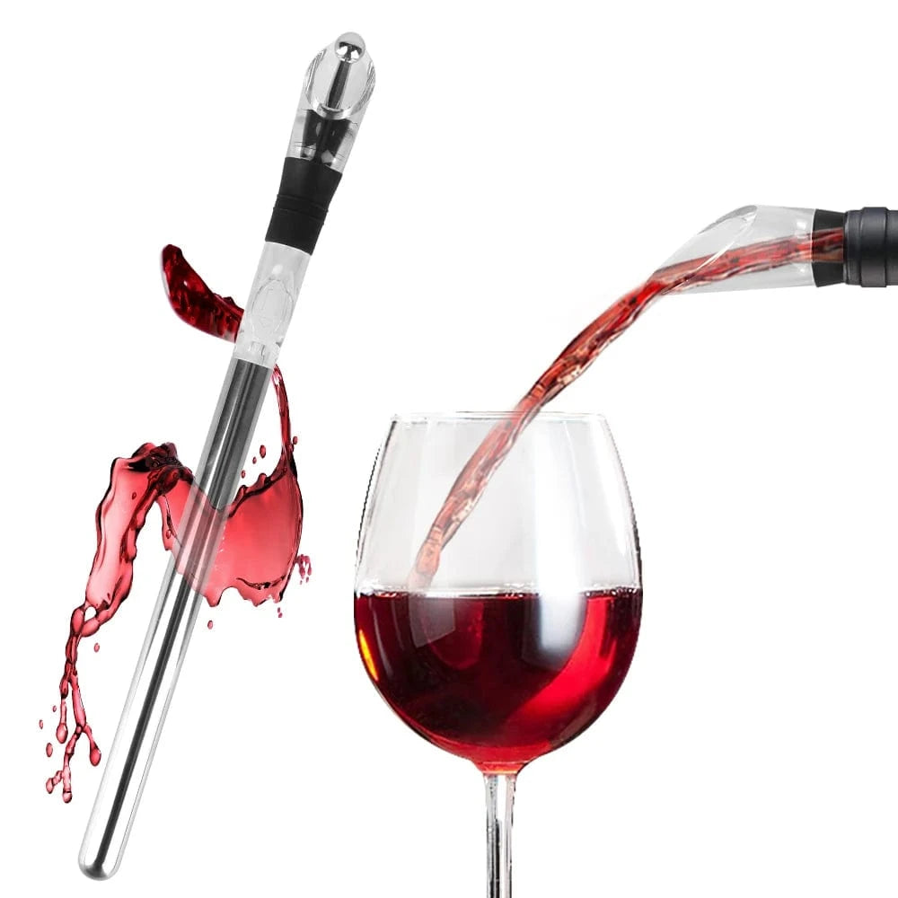 Rapid Iceless Wine Chilling Rod Stainless Steel Cooler, Ice Chill Bar, Wine Cooler Set, Wine Bottle Cooler, Stick Aerator Pourer