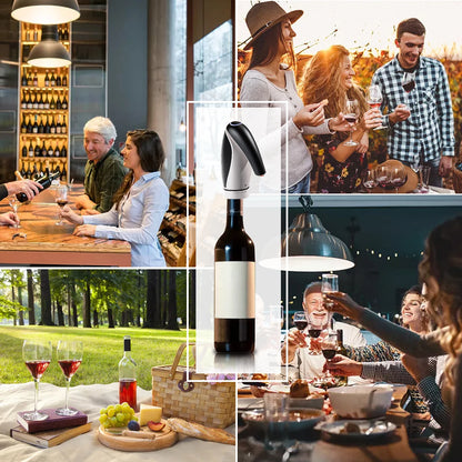 Electric Wine Dispenser with Wine Stopper Preserver, Wine Oxygenator Aerator Dispensers, One Touch Wine Pourers, Wine Aeration