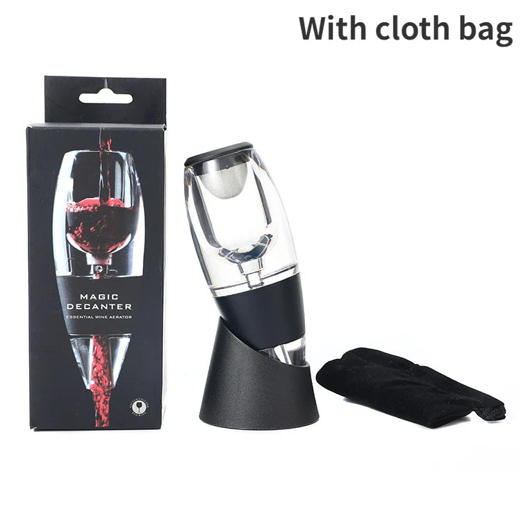 Professional Magic Red Wine Decanter Pourer with Filter Stand Quick Air Aerator Dispenser for Home Dining Bar Essential Set New