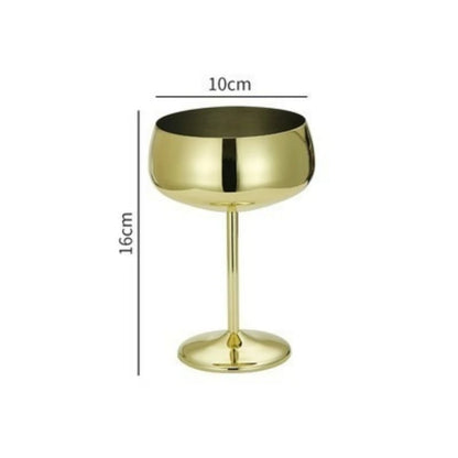 304 Stainless Steel Wine & Cocktail Goblets – Retro Martini Glass for Home, Bar & Restaurant” ✅