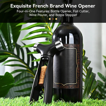 4-in-1 Wine Corkscrew & Stopper – Multi-Function Bottle Opener