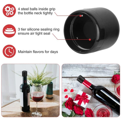 New 2PCS Vacuum Red Wine Bottle Cap Stopper, Silicone Sealed Champagne Bottle Stopper, Vacuum Retain Freshness Wine Plug, Bar Tools