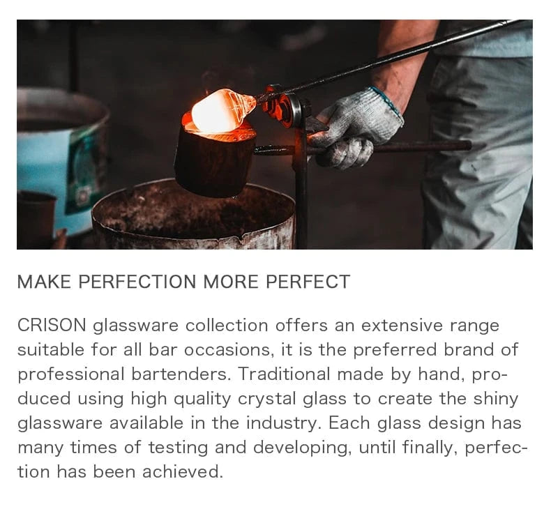 CRISON Handmade Crystal Red Wine Glass for Riesling Burgundy - Premium Quality Home Wine Glass