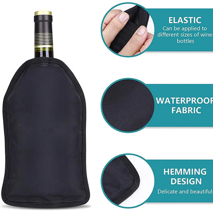 Wine Cooling Holder, Ice Bag, Jelly, Picnic Beverage Nylon Wine Cooler Sleeve, Soft Drink Rack, Bar Tools For Beer Champagne Bucket