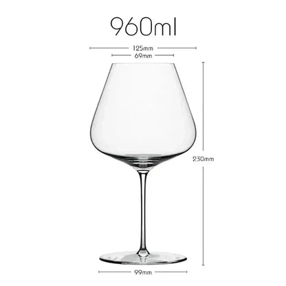Burgundy Bordeaux Style Light Luxury Wine Glass Ultra-thin Craftsmanship Slim Cup Stems  Bar Party Classics Goblet
